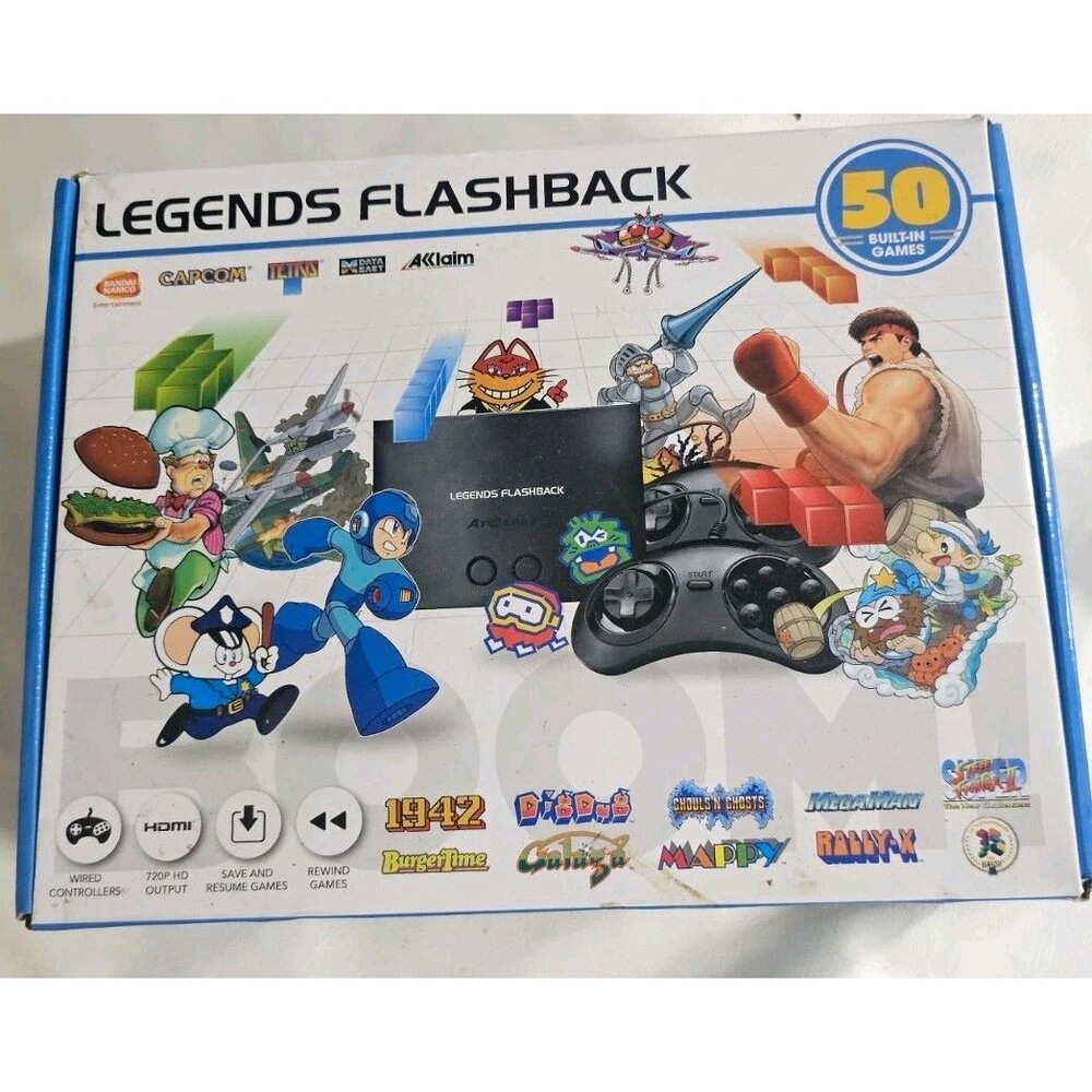 AtGames Legends Flashback 50 Games 720p HDMI Console w/ 2 Wired Controllers